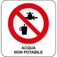 Avviso acqua non potabile